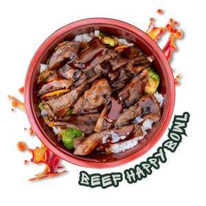 Happy Teriyaki beef happy bowl