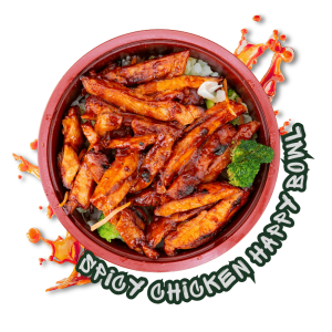 Happy Teriyaki spicy chicken happy bowl