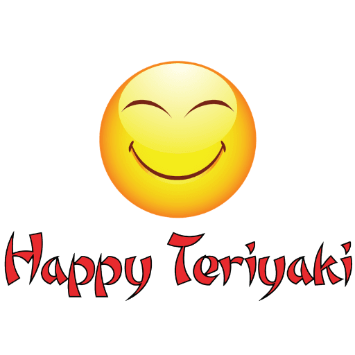 Happy Teriyaki official logo for fresh teriyaki, rice bowls, noodles, and Asian-inspired restaurant locations.